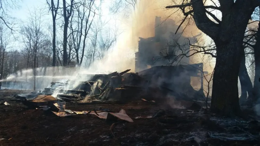 У Гарадоцкім раёне згарэў драўляны каталіцкі храм, якому больш за 100 гадоў