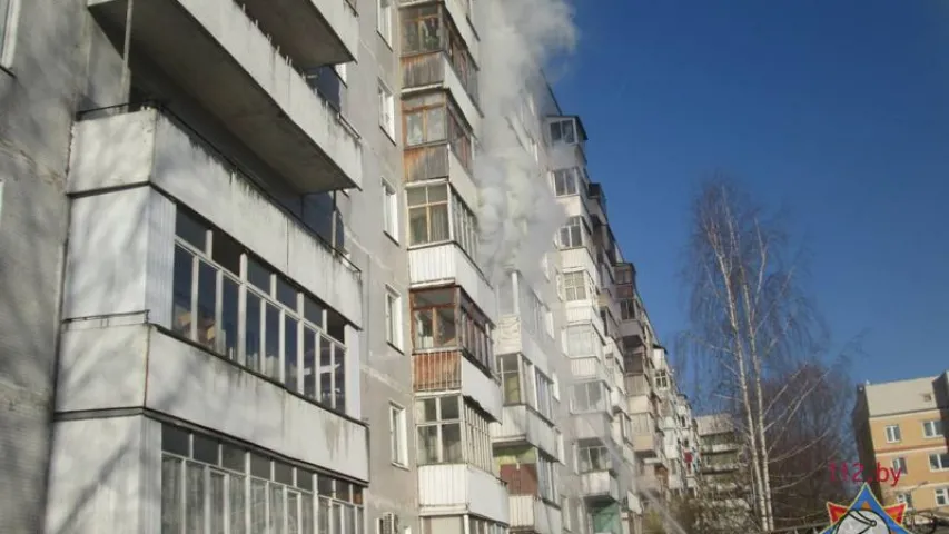 На пажары ў Віцебску эвакуявалі 10 чалавек і сабаку (фота, відэа)