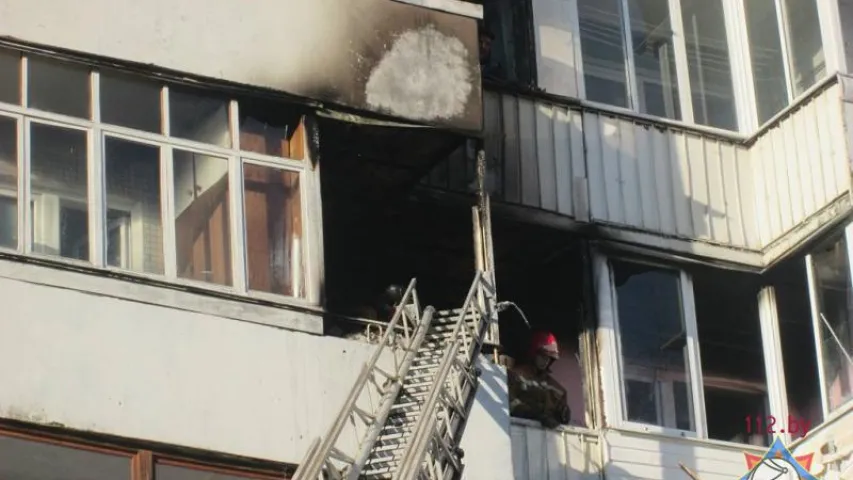 На пажары ў Віцебску эвакуявалі 10 чалавек і сабаку (фота, відэа)