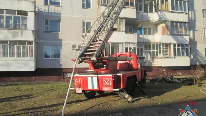 На пажары ў Віцебску эвакуявалі 10 чалавек і сабаку (фота, відэа)