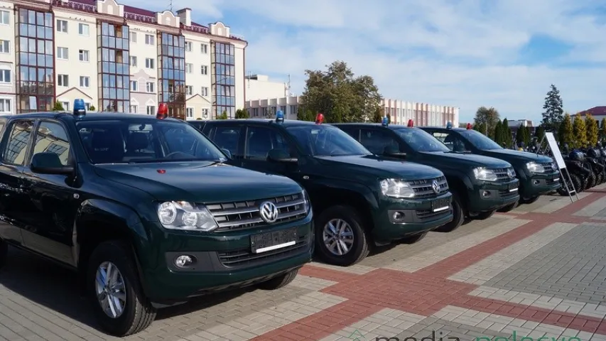 Еўрасаюз перадаў Беларусі тэхніку і абсталяванне для аховы мяжы з Украінай. Фота