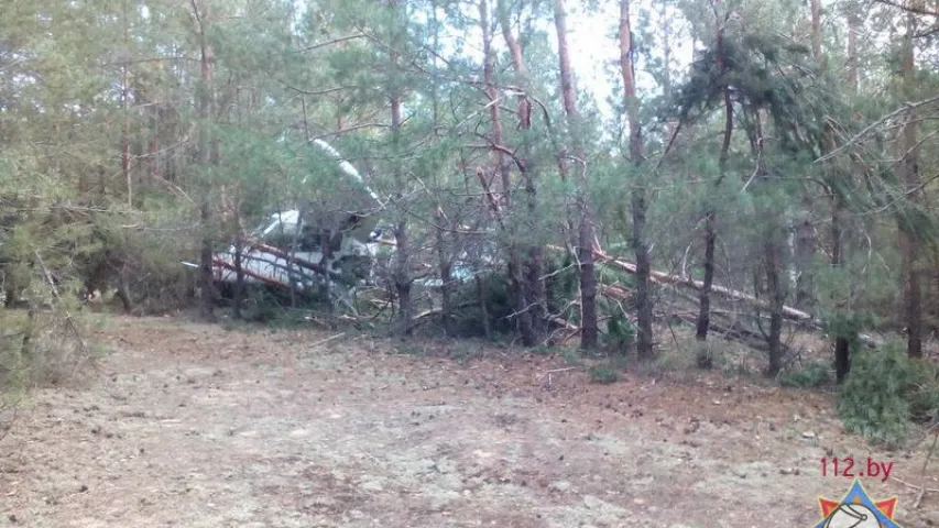 У Мазырскім раёне ў лесе здзейсніў вымушаную пасадку самалёт (фота)