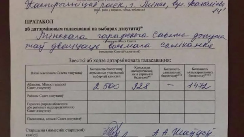 Як датэрміновае галасаванне пачыналася па-рознаму, а скончылася аднолькава