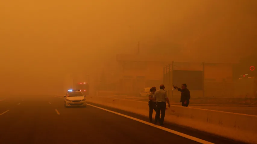 У Грэцыі маштабныя лясныя пажары, загінулі дзясяткі чалавек