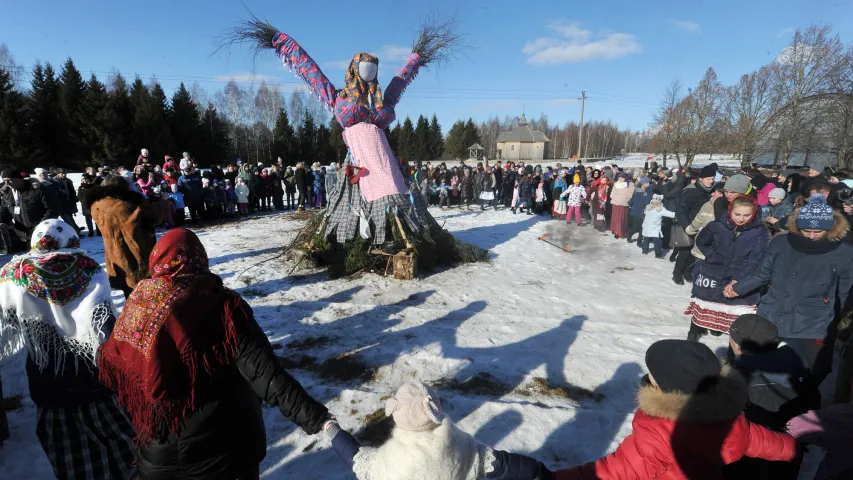 Як пад Мінскам адсвяткавалі Масленіцу