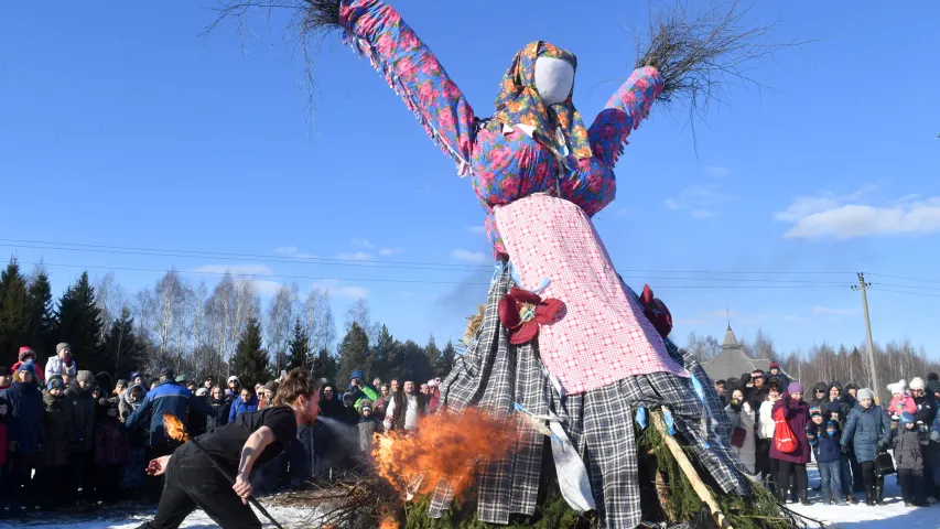 Як пад Мінскам адсвяткавалі Масленіцу