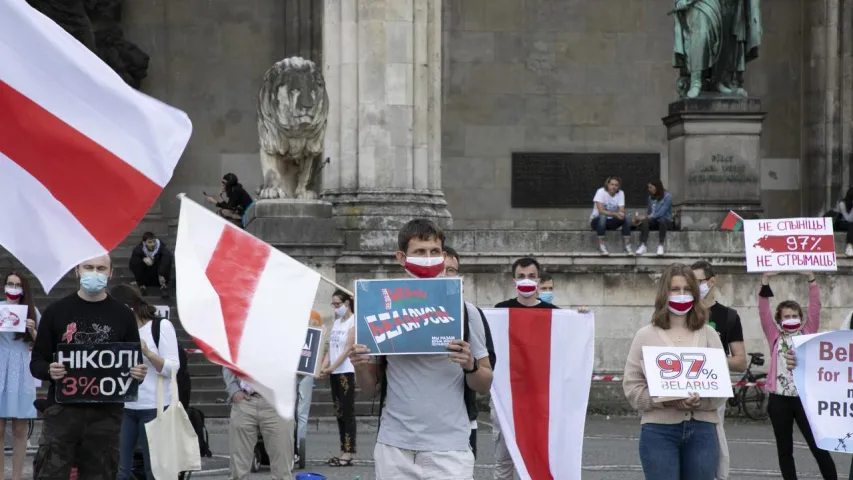 В Мюнхене — митинг против политических репрессий и в поддержку Беларуси