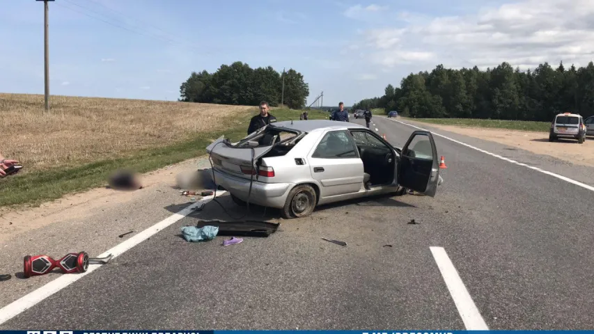 У аварыі пад Ашмянамі загінулі два чалавекі (фота)