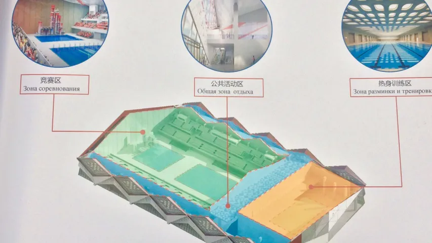 Мінскія ўлады паказалі, якім будзе басейн, які пабудуюць за кітайскія грошы