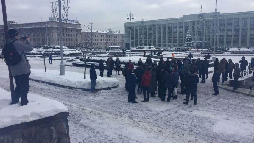 У цэнтры Мінска прайшла несанкцыянаваная акцыя "Я — ІП"