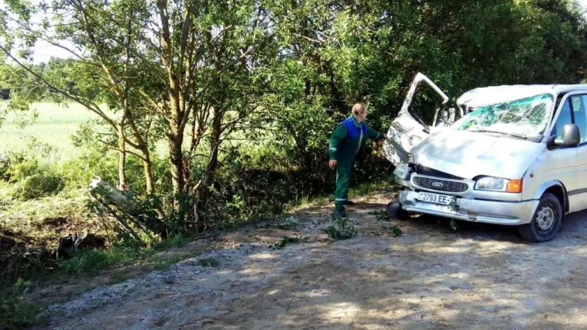 Школьніцу заціснула ў мікрааўтобусе пры ДТЗ пад Докшыцамі