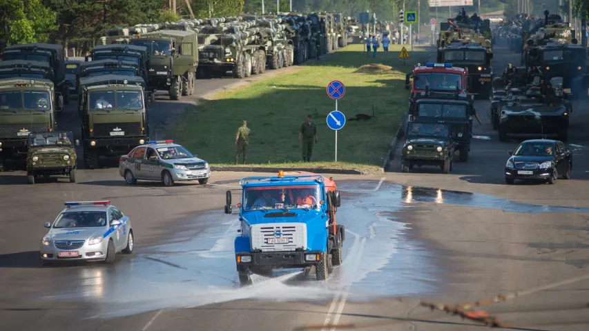 У Мінску адбылася рэпетыцыя вайсковага параду (фота)