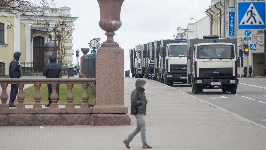 Акцыя на Кастрычніцкай у фотаздымках