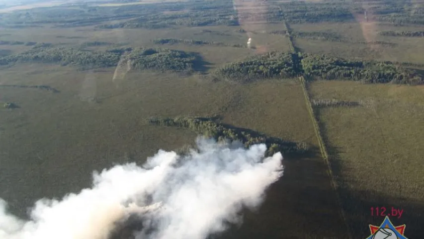 У "Нацыянальным парку Прыпяцкі" ліквідавалі буйны пажар (фота)