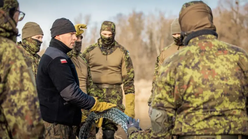 На польска-беларускай мяжы з'явіліся эстонскія вайскоўцы