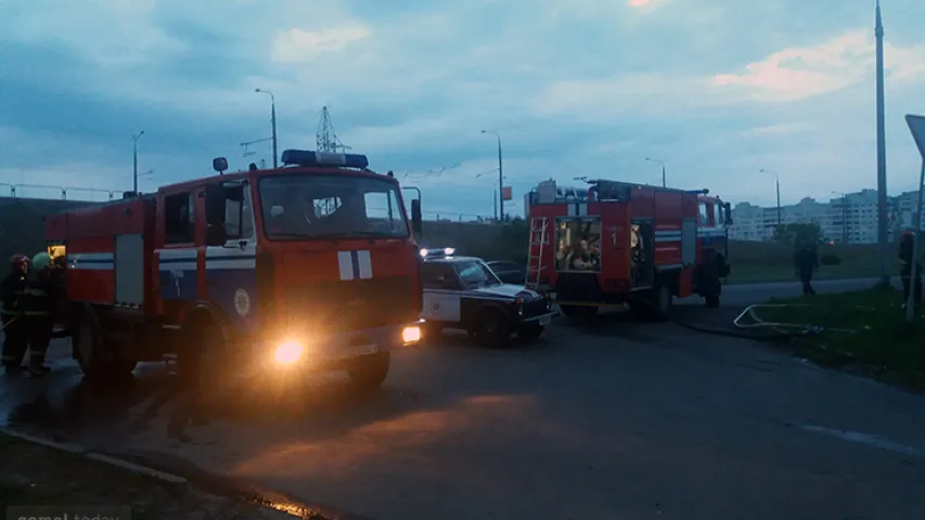 У Гомелі адбыўся пажар на суднарамонтным заводзе