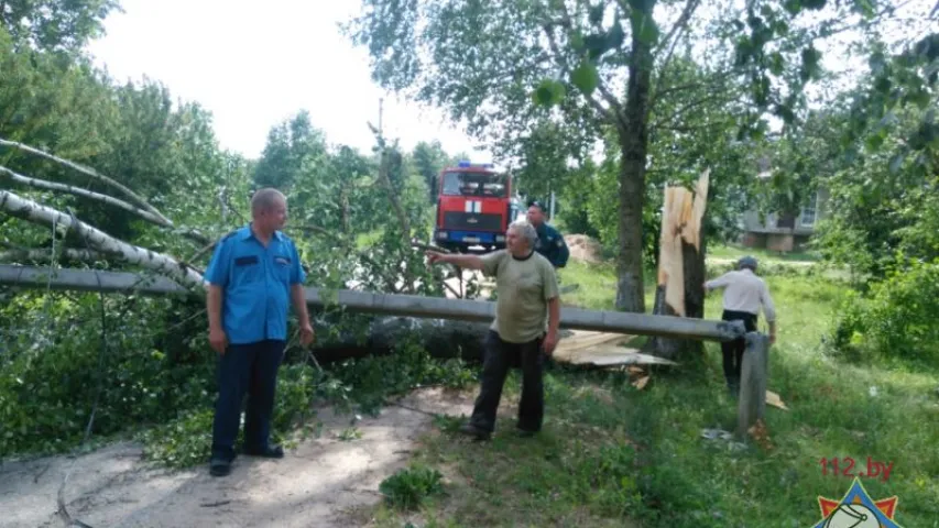 Падчас смерчу ў Шаркаўшчыне траўмы атрымалі трое чалавек