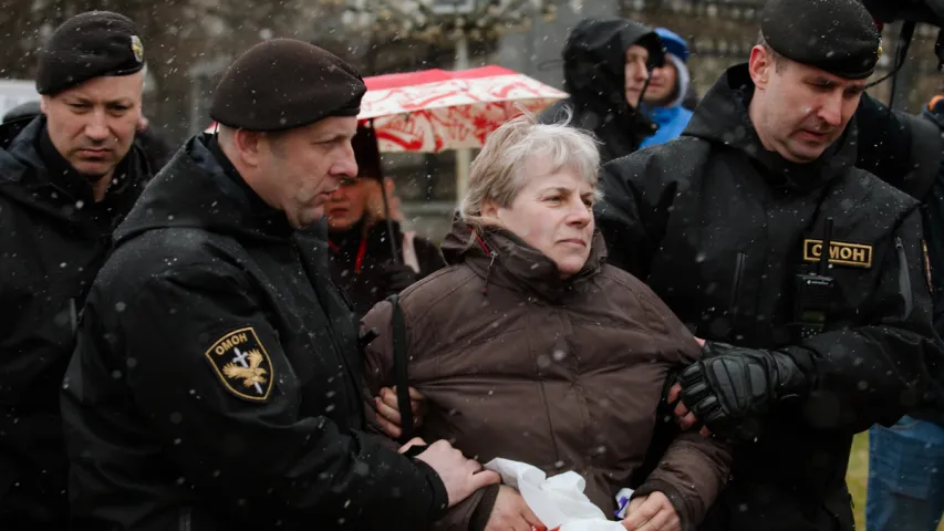 Затрыманні ў Мінску на Дзень Волі. Фотарэпартаж