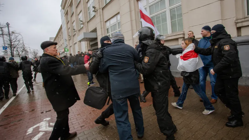 Затрыманні ў Мінску на Дзень Волі. Фотарэпартаж