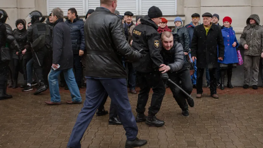 Затрыманні ў Мінску на Дзень Волі. Фотарэпартаж