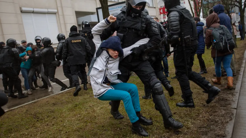 Затрыманні ў Мінску на Дзень Волі. Фотарэпартаж