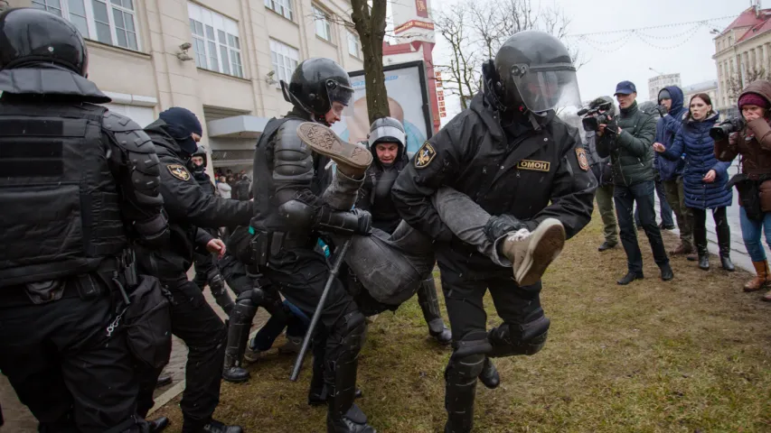 Затрыманні ў Мінску на Дзень Волі. Фотарэпартаж