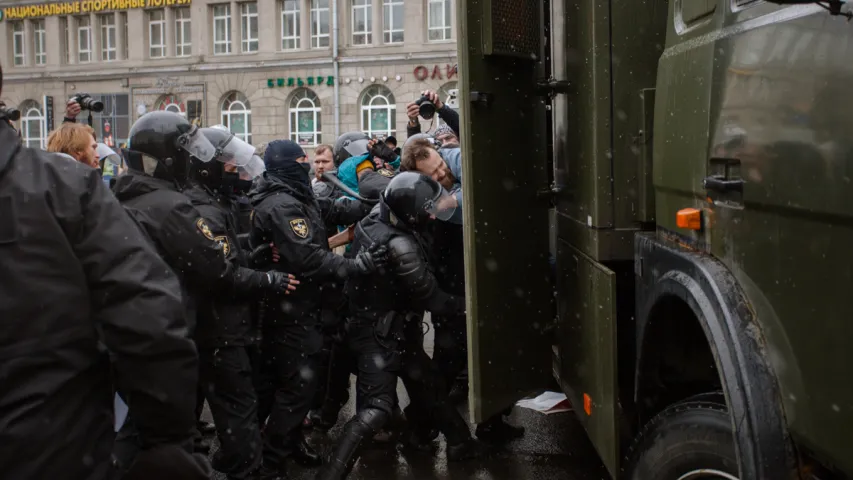 Затрыманні ў Мінску на Дзень Волі. Фотарэпартаж