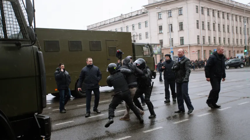 Затрыманні ў Мінску на Дзень Волі. Фотарэпартаж