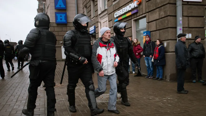 Затрыманні ў Мінску на Дзень Волі. Фотарэпартаж