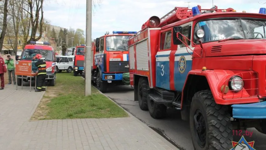 У Гродне падчас пажару ў школе эвакуявалі больш за 90 чалавек (фота)