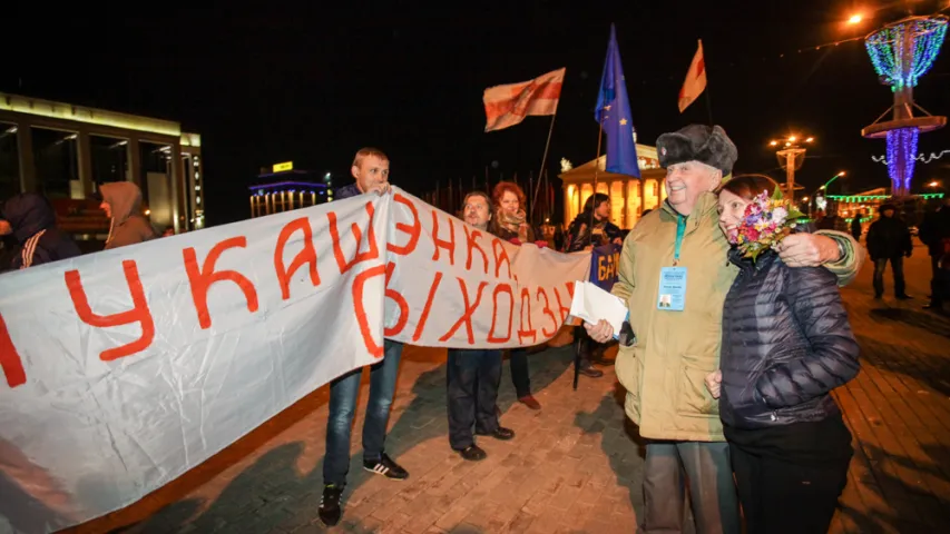 Фотарэпартаж са стыхійнай акцыі пратэсту ў Мінску