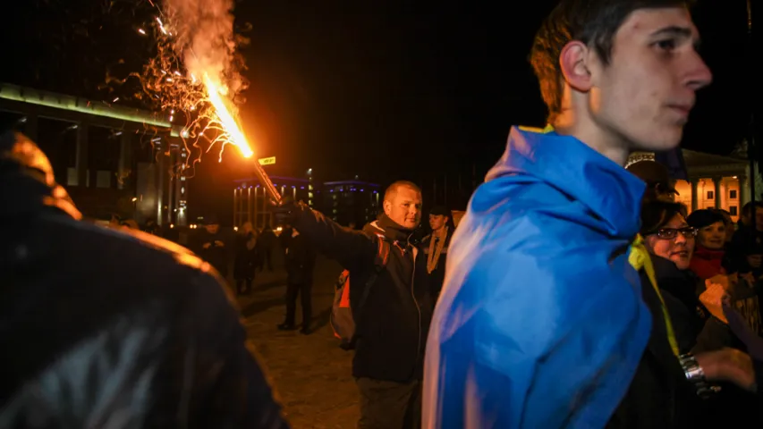 Фотарэпартаж са стыхійнай акцыі пратэсту ў Мінску