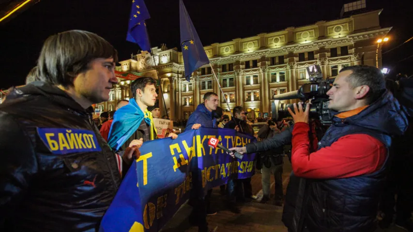 Фотарэпартаж са стыхійнай акцыі пратэсту ў Мінску