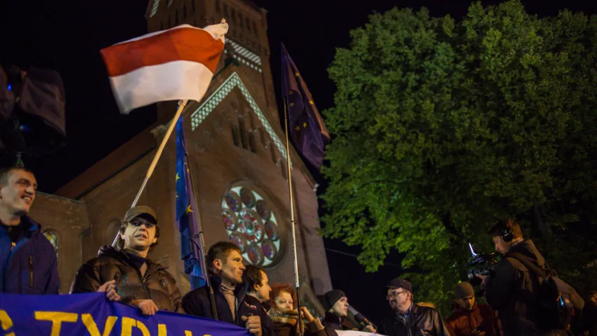 Фотарэпартаж са стыхійнай акцыі пратэсту ў Мінску