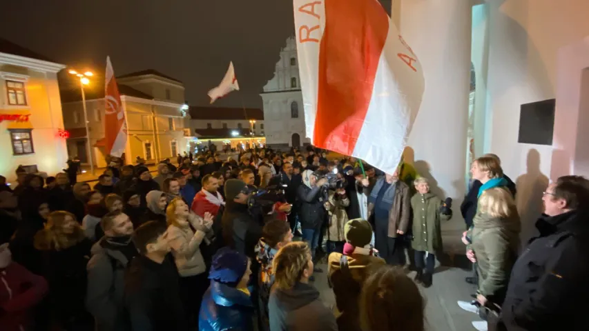 У цэнтры Мінска прайшла акцыя "свабодных людзей"