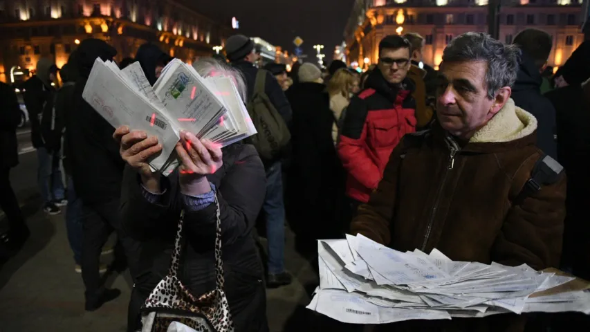 У цэнтры Мінска прайшла акцыя "свабодных людзей"