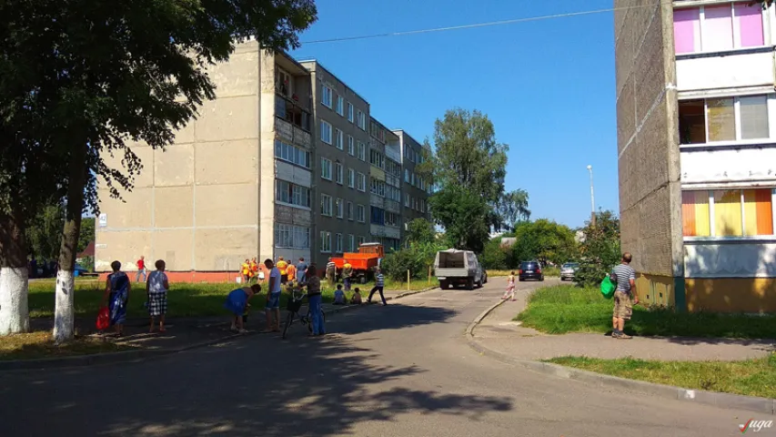 Гаўбец жылога дома абваліўся ў Лідзе