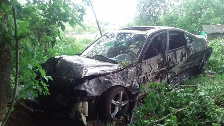 Два чалавекі пацярпелі ў аварыі з бяспраўнікам пад Мазыром (фота)