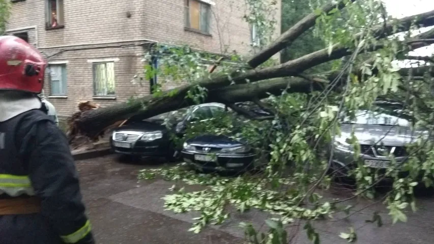 Падчас залевы ў Мінску на студэнтаў звалілася гандлёвая палатка