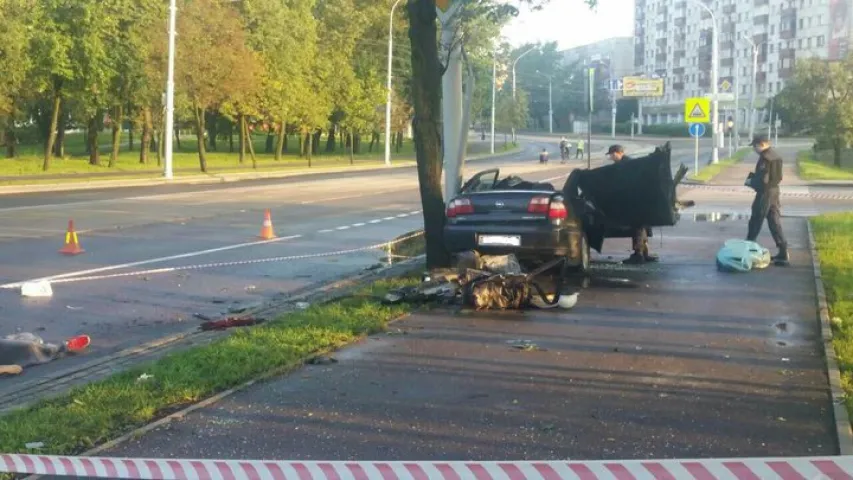 У ДТЗ у Мінску кіроўца "Опеля" загінуў, уцякаючы ад ДАІ 