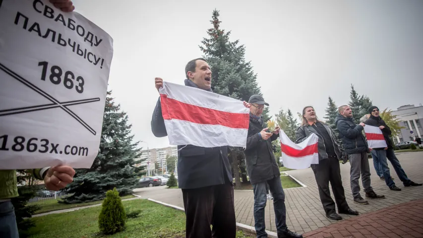 Як праходзіў пікет у падтрымку Эдуарда Пальчыса (фотарэпартаж)