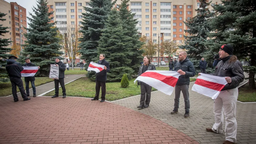 Як праходзіў пікет у падтрымку Эдуарда Пальчыса (фотарэпартаж)