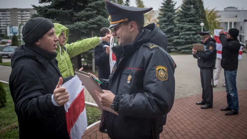 Як праходзіў пікет у падтрымку Эдуарда Пальчыса (фотарэпартаж)