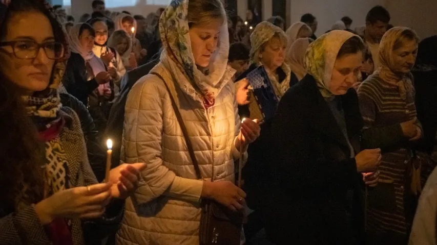 Велікодная ўсяночная ў Свята-Духавым саборы ў Мінску 