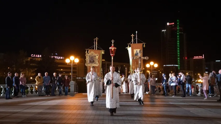 Велікодная ўсяночная ў Свята-Духавым саборы ў Мінску 