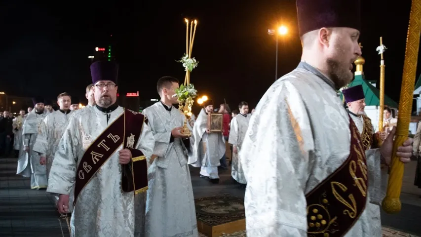 Велікодная ўсяночная ў Свята-Духавым саборы ў Мінску 