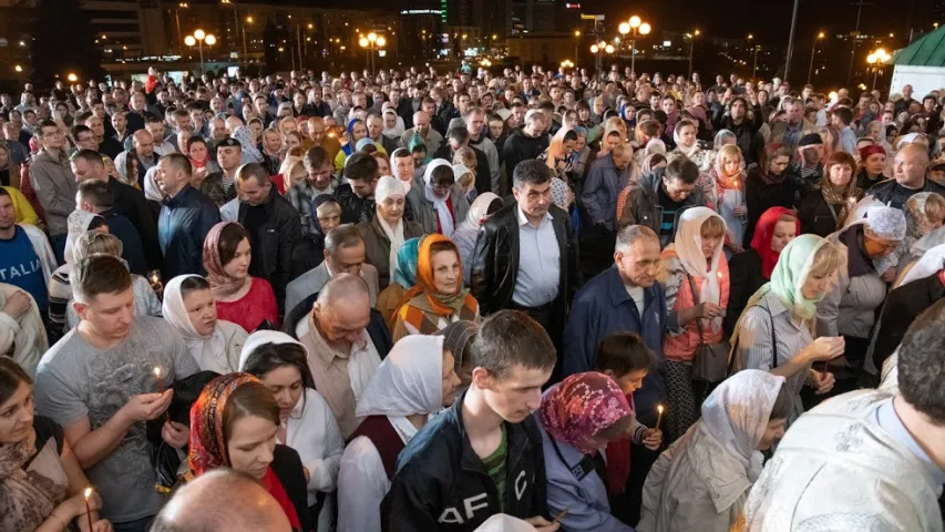 Велікодная ўсяночная ў Свята-Духавым саборы ў Мінску 