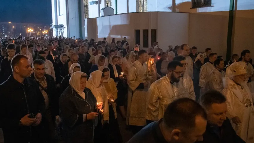 Велікодная ўсяночная ў Свята-Духавым саборы ў Мінску 