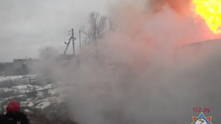 Пажар на сушылцы піламатэрыялаў адбыўся ў Быхаве