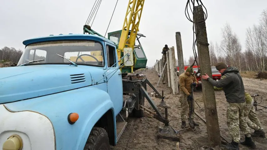 Украіна будуе плот на мяжы з Беларуссю